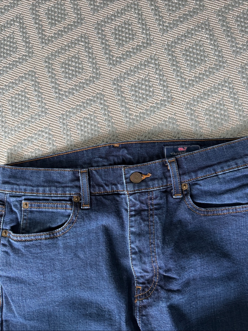 Vineyard Vines Navy Slim Straight Jeans - Picture 2 of 3